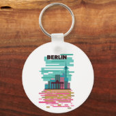 ベルリン旅行のポスター キーホルダー (裏面)