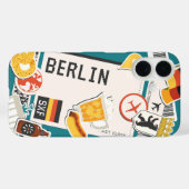 ベルリン旅行ステッカーコラージュ Case-Mate iPhoneケース (裏面 (横))