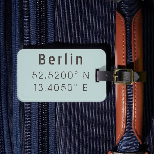 ベルリン緯度経度カスタマイズ可能 ラゲッジタグ (正面インサイチュ4)