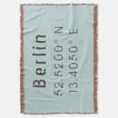 ベルリン緯度経度 スローブランケット (正面縦)