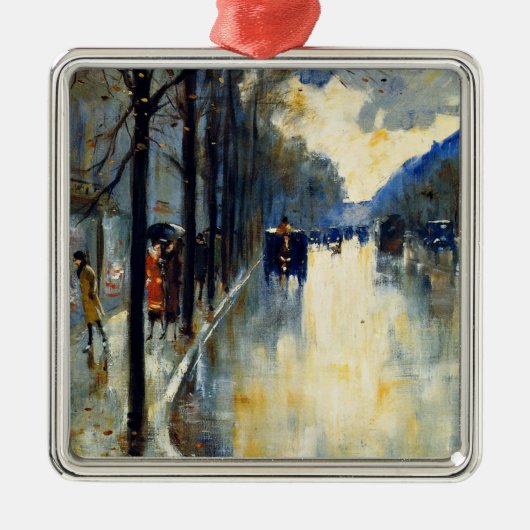 ベルリン通り後半秋、ヴィンテージ絵画ズ、 メタルオーナメント (正面)