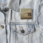 ベルリン1773年のオペラハウスの眺め 缶バッジ (インサイチュ)