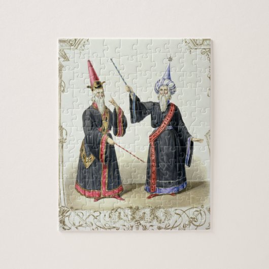 ベルリン1836年のカーニバルの手品師(色 ジグソーパズル (縦)