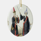ベルリン1836年のカーニバルの手品師(色 セラミックオーナメント (右)