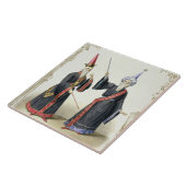 ベルリン1836年のカーニバルの手品師(色 タイル (側面)