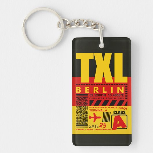 ベルリン テーゲル空港 TXL キーホルダー (正面)