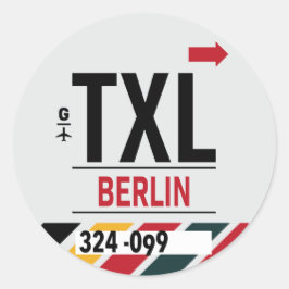 ベルリン - トラベルタグ ラウンドステッカー ラウンドシール