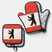 ベルリン・トートバッグ国旗 鍋つかみ&鍋敷きセット (正面/裏面)