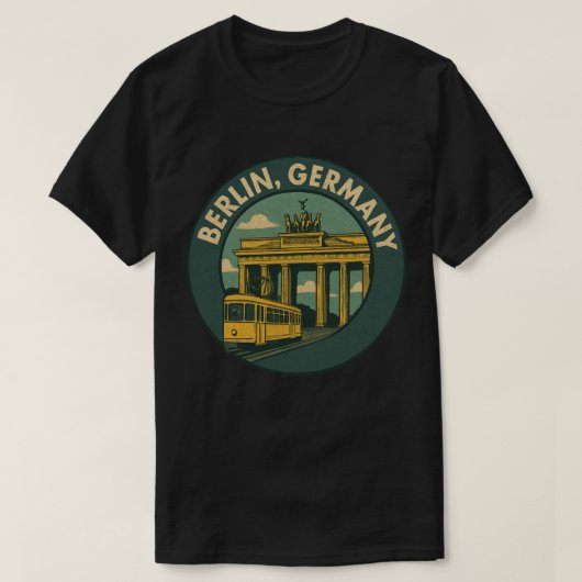 ベルリン ドイツのランドマークアート Tシャツ (デザイン正面)