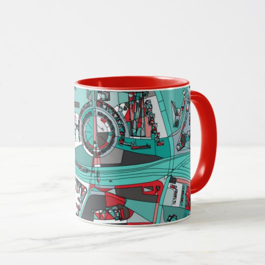 ベルリン、ドイツの地図 マグカップ (正面右)