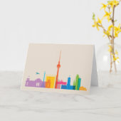 ベルリン、ドイツの都市景観 カード (黄色い花)