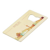 ベルリン，ドイツクレジットカードボトルオープナー クレジットカード栓抜き (正面アングル)