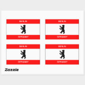 ベルリン・ドイツ国旗のシール 長方形シール (シート)