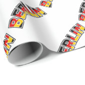 ベルリン、ドイツ国旗の色と文字 ラッピングペーパー (ロールコーナー)