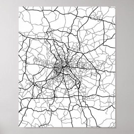 ベルリン、ドイツ黒線 ポスター (正面)