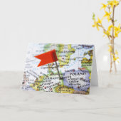 ベルリン、地図のドイツに置かれるピンの地図を描いて下さい カード (黄色い花)