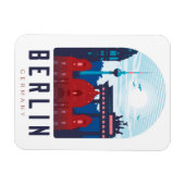 ベルリンGermanyスカイラインフォトマグネット マグネット (横)