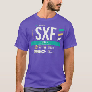 ベルリンSXFエアポートコードバゲージホテルラベル Tシャツ