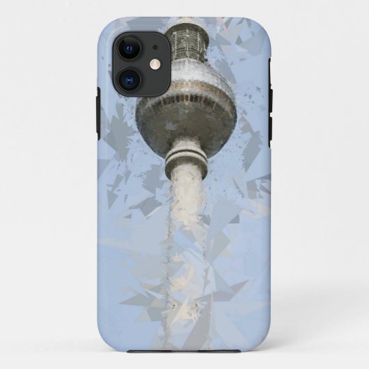 ベルリンTVタワー 抽象ドイツ旅行アート Case-Mate iPhoneケース (裏面)