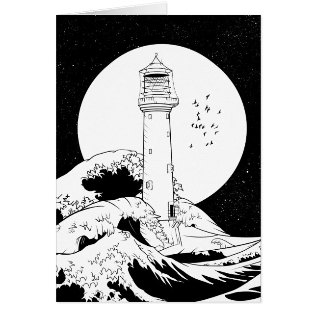 ベルロックライトハウス白黒 (正面)