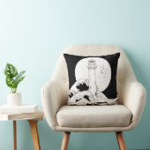 ベルロックライトハウス白黒 クッション (椅子)