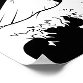 ベルロックライトハウス白黒 ポスター (角)