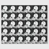 ベルロックライトハウス白黒 ラッピングペーパー (フラット)