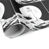 ベルロックライトハウス白黒 ラッピングペーパー (ロールコーナー)