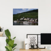 ベルンカステルクエス，ゲルマのモーゼル川クルーズボート ポスター (ホームオフィス)