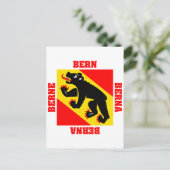 ベルンスイスカントン国旗 ポストカード (スタンド正面)