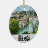 ベルンスイススイス写真は川のクリスマス セラミックオーナメント (右)