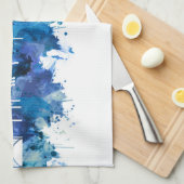 ベルンスイススカイラインブルー キッチンタオル (四つ折り)