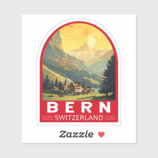 ベルンスイストラベルアートヴィンテージ シール (シート)