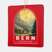 ベルンスイストラベルアートヴィンテージ セラミックオーナメント (左)