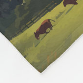 ベルンスイストラベルアートヴィンテージ フリースブランケット (角)