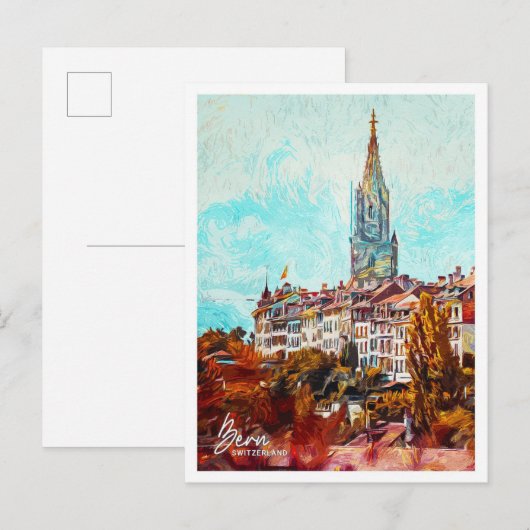 ベルンスイスビューティフル油シティ ポストカード (正面/裏面)