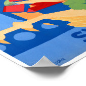 ベルンスイスヴィンテージ旅行ポスター復元 ポスター (角)