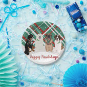 ベルンズレオンベルガーピレネーサンベルナードクリスマス  ペーパープレート (パーティー)