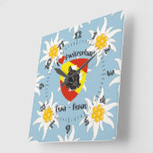 ベルンベルナシュイズススヴィズラウア スクエア壁時計 (傾斜)