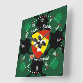 ベルンベルヌベルナシュワイツスイスラウア スクエア壁時計 (傾斜)