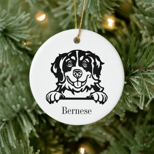 ベルン山犬 オーダーメイド ペット オーナメント, Cu セラミックオーナメント (ツリー)