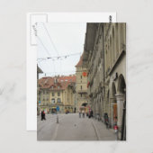 ベルン旧市街 – アーケードと時計塔 ポストカード (正面/裏面)