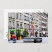 ベルン旧市街 – 中世の噴水 ポストカード (正面/裏面)