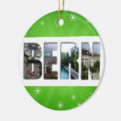 ベルン・スイス旅行写真クリスマス セラミックオーナメント (左)