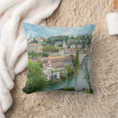 ベルン・スイスAre River Photo クッション (ブランケット)