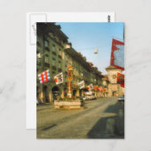 ベルン、メイン通りと時計塔 ポストカード (正面/裏面)