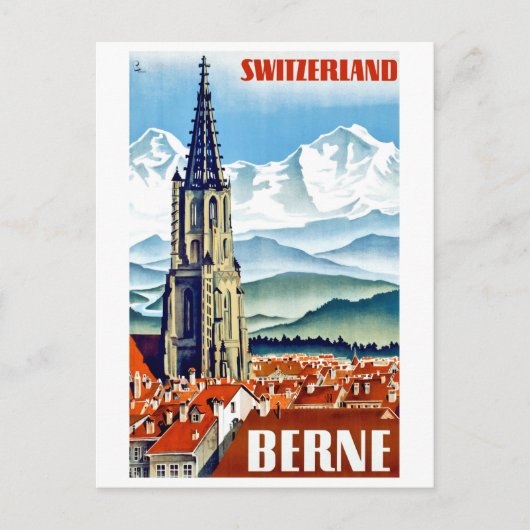 ベルン、都市大聖堂、スイス、ヴィンテージ旅行 ポストカード (正面)