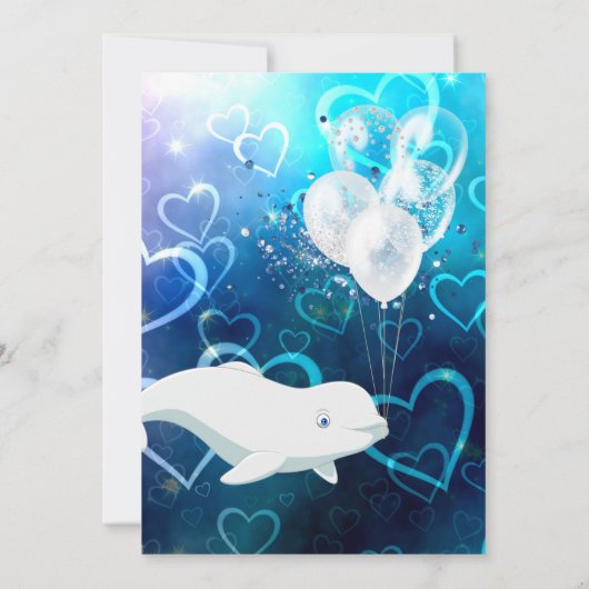 ベルーガクジラとブルーハート北極誕生会 招待状 (裏面)