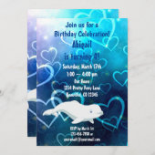 ベルーガクジラとブルーハート北極誕生会 招待状 (正面/裏面)