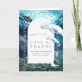 ベルーガクジラの海 | ベイビーシャワーのお礼 サンキューカード (正面)